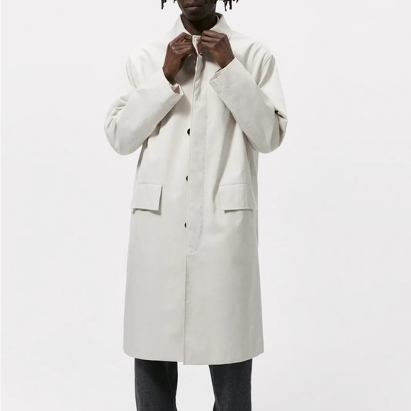 NWT - Zara Men’s Water Repellent Trench Coat - Size S/M - Picture 3 of 9